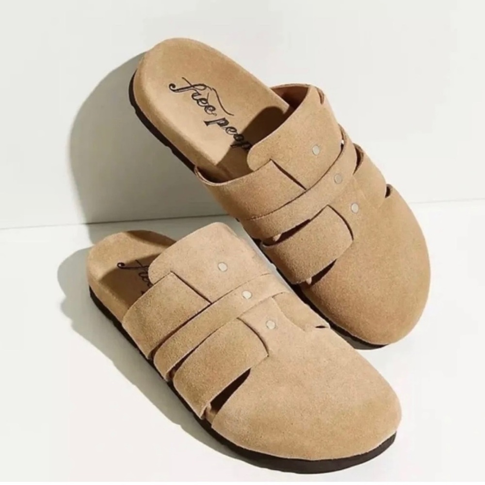 Free People suede clog